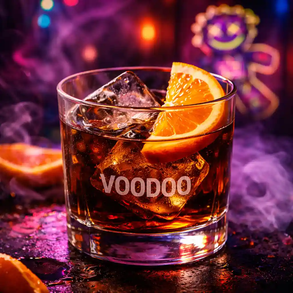 voodoo mixed with Rum Bacrdi cocktail rum-voodoo