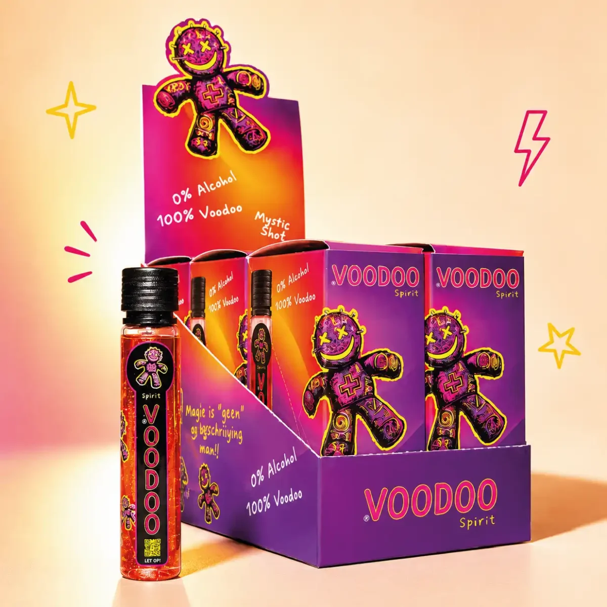 VOODOO Spirit GLOW alcoholvrij party shot 36-Pack