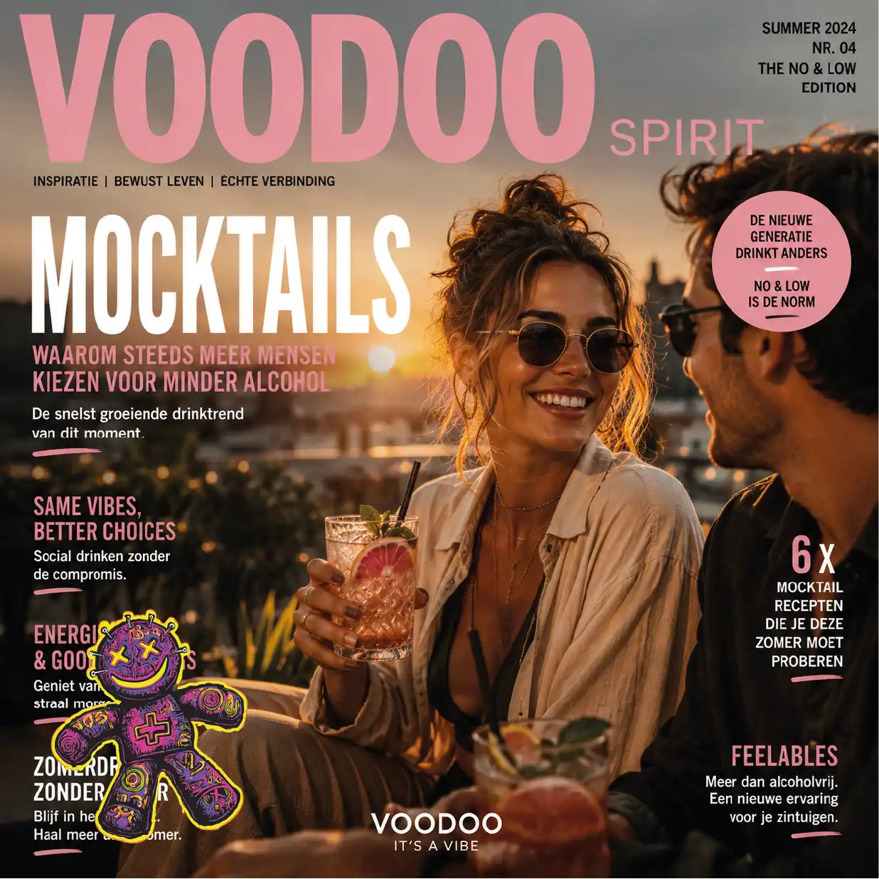 Mocktails summer drinks are becoming popular cover of voodoo magazine